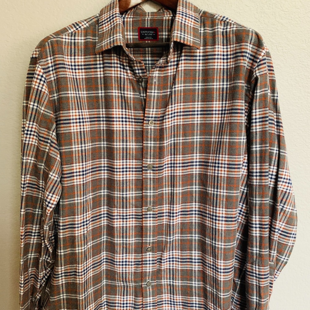 Untuckit Flannel Button Down Shirt